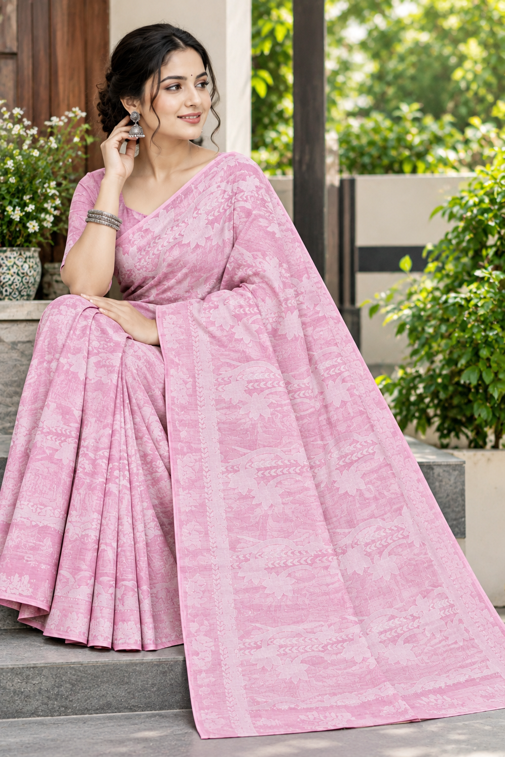 স্নিগ্ধা সুতি জামদানি শাড়ি